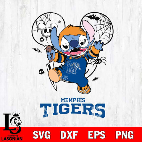 Memphis Tigers Stitch Michael Halloween Svg Eps Dxf Png File, Digital Download, Instant Download