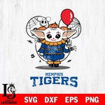 Memphis Tigers Stitch Pennywise Halloween Svg Eps Dxf Png File, Digital Download, Instant Download