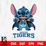 Memphis Tigers Stitch Vampire halloween Svg Eps Dxf Png File, NCAA svg, Digital Download, Instant Download