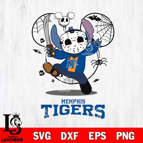 Memphis Tigers Stitch jason voorhees Halloween Svg Eps Dxf Png File, Digital Download, Instant Download