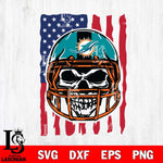 Miami Dolphins American Skull Helmet Svg Eps Dxf Png File, Digital Download, Instant Download