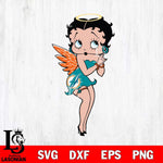 Miami Dolphins Betty Boop Angel Svg Eps Dxf Png File, Digital Download, Instant Download