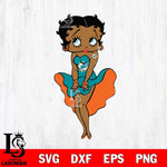 Miami Dolphins Betty Boop Sexy Cheering SVG Svg Eps Dxf Png File, Digital Download, Instant Download