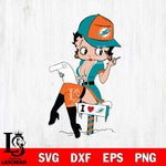 Miami Dolphins Betty Boop Sexy Fan Svg Eps Dxf Png File, Digital Download, Instant Download