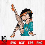 Miami Dolphins Betty Boop Tattoo Girl Svg Eps Dxf Png File, Digital Download, Instant Download