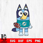 Miami Dolphins Bluey 2 NFL Svg Eps Dxf Png File, Digital Download, Instant Download