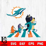 Miami Dolphins Bluey 6 NFL Svg Eps Dxf Png File, Digital Download, Instant Download