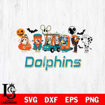 Miami Dolphins Bluey Halloween Svg Eps Dxf Png File, Digital Download, Instant Download