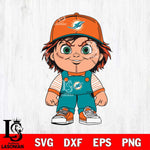 Miami Dolphins Chucky Horror Svg Eps Dxf Png File, NFL svg, Digital Download, Instant Download