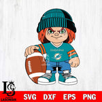 Miami Dolphins Chucky Horror 4 Svg Eps Dxf Png File, NFL svg, Digital Download, Instant Download