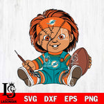 Miami Dolphins Chucky Horror 9 Svg Eps Dxf Png File, NFL svg, Digital Download, Instant Download