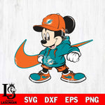 Miami Dolphins Cool Mickey Mouse Svg Eps Dxf Png File, Digital Download, Instant Download