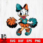 Miami Dolphins Daisy Duck Cheerleader Svg Eps Dxf Png File, Digital Download, Instant Download