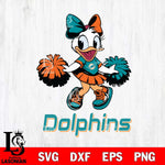 Miami Dolphins Daisy Duck Cheerleader Disney, Svg Eps Dxf Png File, Digital Download