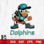 Miami Dolphins Donal Duck Disney, Svg Eps Dxf Png File, Digital Download