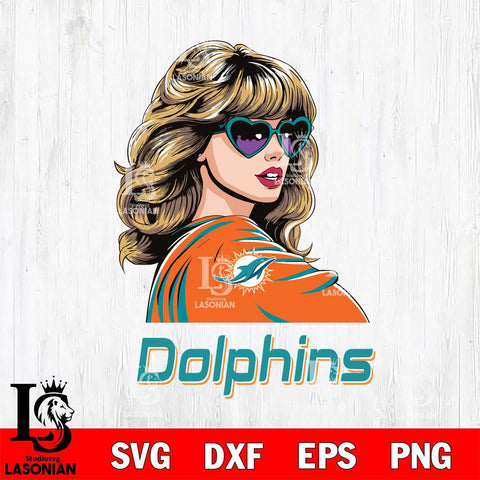 Miami Dolphins Fan And Taylor Swift Fan Svg Eps Dxf Png File, Digital Download, Instant Download