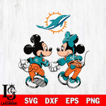 Miami Dolphins Fan Minnie And Mickey Love Svg Eps Dxf Png File, Digital Download, Instant Download