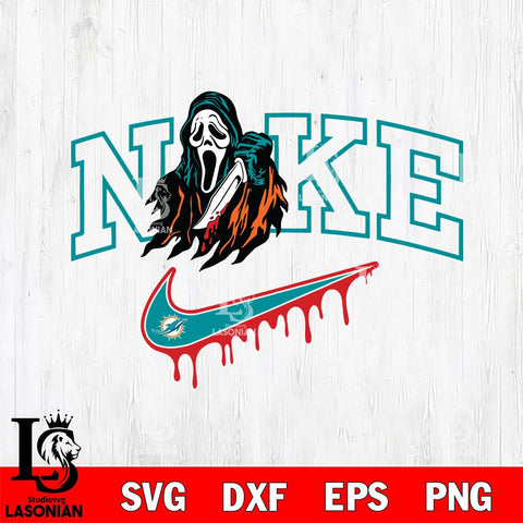 Miami Dolphins Ghostface Nike Svg Eps Dxf Png File, Digital Download, Instant Download