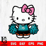 Miami Dolphins Hello Kitty Cheerleader 2 Svg Eps Dxf Png File, Digital Download, Instant Download