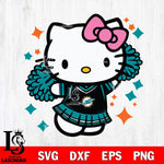 Miami Dolphins Hello Kitty Cheerleader 4 Svg Eps Dxf Png File, Digital Download, Instant Download