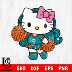 Miami Dolphins Hello Kitty Cheerleader 7 Svg Eps Dxf Png File, Digital Download, Instant Download