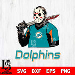 Miami Dolphins Jason Voorhees 11 Svg Eps Dxf Png File, Digital Download