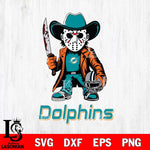 Miami Dolphins Jason Voorhees 3 Svg Eps Dxf Png File, Digital Download