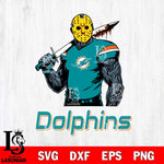 Miami Dolphins Jason Voorhees 7 Svg Eps Dxf Png File, Digital Download