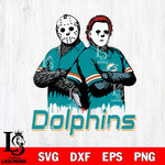 Miami Dolphins Jason Voorhees 8 Svg Eps Dxf Png File, Digital Download