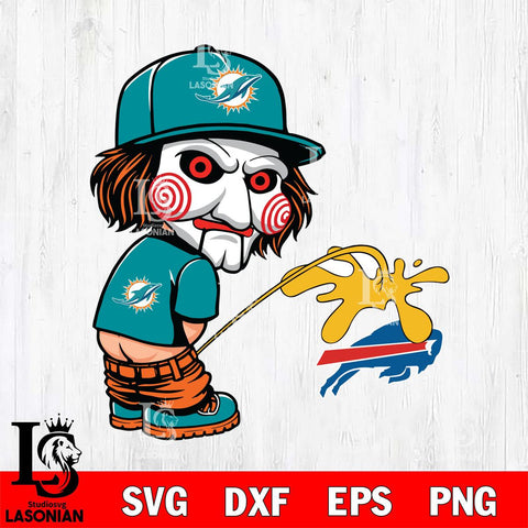 Miami Dolphins Jigsaw Piss On Buffalo Bills Svg Eps Dxf Png File, Digital Download, Instant Download