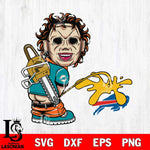 Miami Dolphins Leatherface Piss On Buffalo Bills Svg Eps Dxf Png File, Digital Download, Instant Download