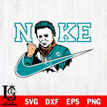 Miami Dolphins Michael Myers Nike Svg Eps Dxf Png File, Digital Download, Instant Download