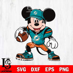 Miami Dolphins Mickey Mouse Svg Eps Dxf Png File, Digital Download, Instant Download