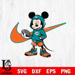 Miami Dolphins Mickey Wearing Hoodie Sport Svg Eps Dxf Png File, Digital Download, Instant Download