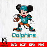 Miami Dolphins Mikey Mouse Disney, Svg Eps Dxf Png File, Digital Download