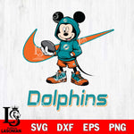 Miami Dolphins Mikey Mouse Disney NIKE, Svg Eps Dxf Png File, Digital Download