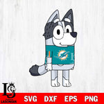 Miami Dolphins Muffin Bluey NFL Svg Eps Dxf Png File, Digital Download, Instant Download