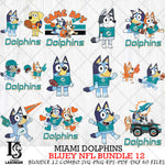 Miami Dolphins NFL Bundle 12 Svg Eps Dxf Png File, Digital Download, Instant Download