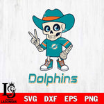 Miami Dolphins Skeleton Football 2 Svg Eps Dxf Png File, Digital Download