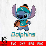 Miami Dolphins Stitch Disney, Svg Eps Dxf Png File, Digital Download