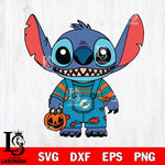 Miami Dolphins Stitch Horror Football Halloween Svg Eps Dxf Png File, NFL svg, Digital Download, Instant Download