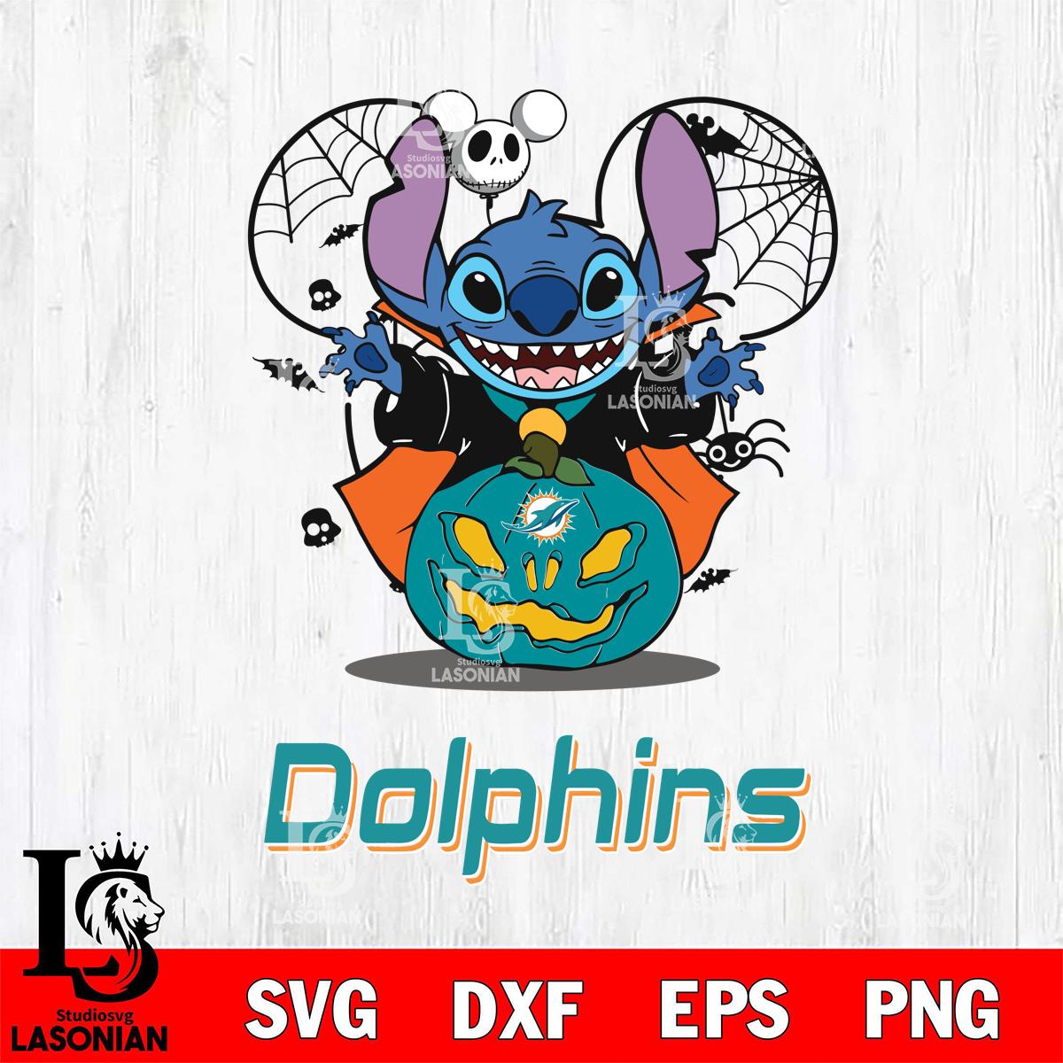 Miami Dolphins Stitch Horror Halloween – lasoniansvg