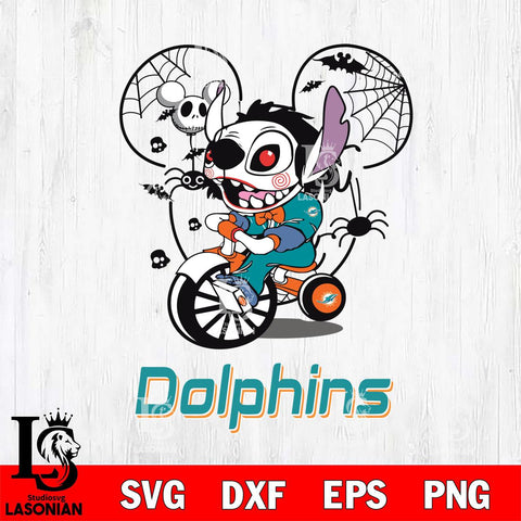 Miami Dolphins Stitch Jigsaws Halloween Svg Eps Dxf Png File, Digital Download, Instant Download