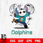 Miami Dolphins Stitch jason voorhees Halloween Svg Eps Dxf Png File, Digital Download, Instant Download