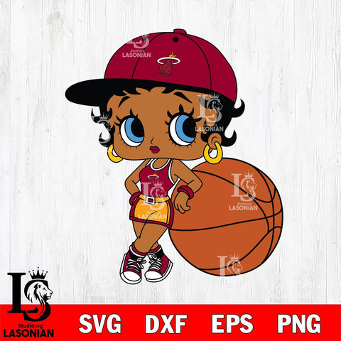 Miami Heat Betty Boop NBA 10 Svg Eps Dxf Png File, NBA svg, Digital Download, Instant Download