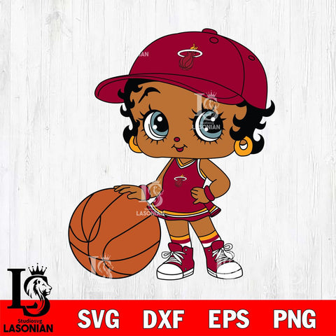 Miami Heat Betty Boop NBA 11 Svg Eps Dxf Png File, NBA svg, Digital Download, Instant Download