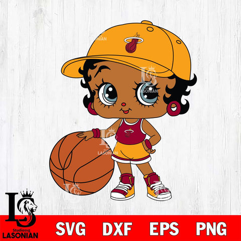 Miami Heat Betty Boop NBA 12 Svg Eps Dxf Png File, NBA svg, Digital Download, Instant Download