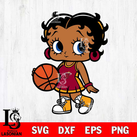 Miami Heat Betty Boop NBA 4 Svg Eps Dxf Png File, NBA svg, Digital Download, Instant Download