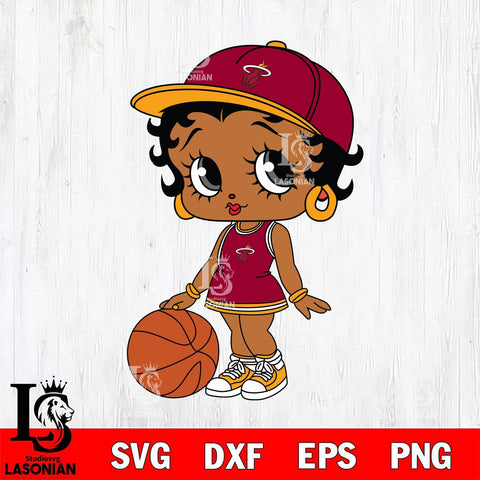 Miami Heat Betty Boop NBA 6 Svg Eps Dxf Png File, NBA svg, Digital Download, Instant Download