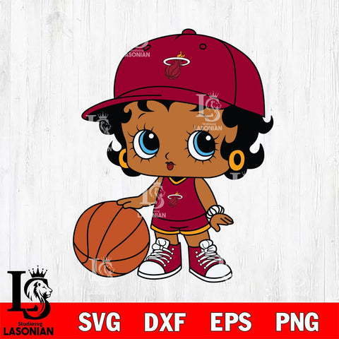 Miami Heat Betty Boop NBA 8 Svg Eps Dxf Png File, NBA svg, Digital Download, Instant Download